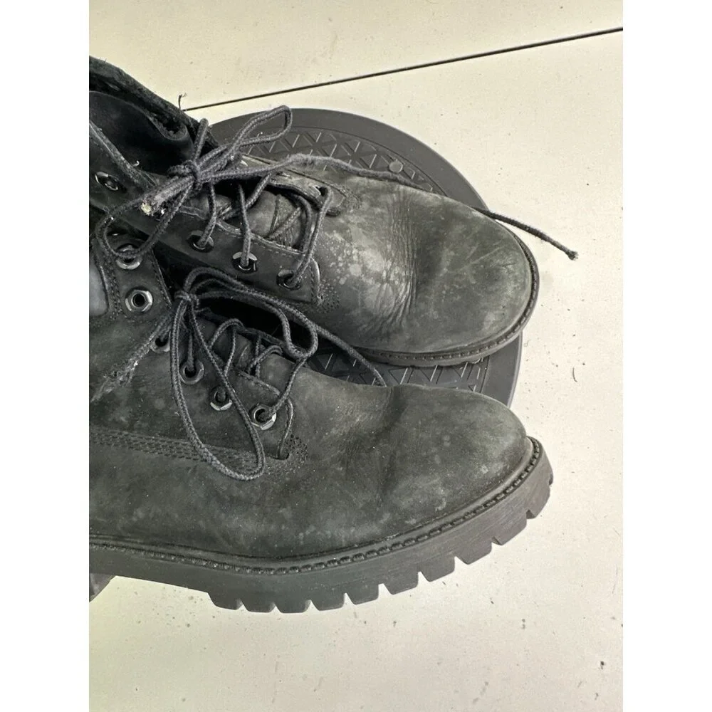 Timberland  Juniors Size 4 Waterproof Boot Black Nubuck 12907 Ankle